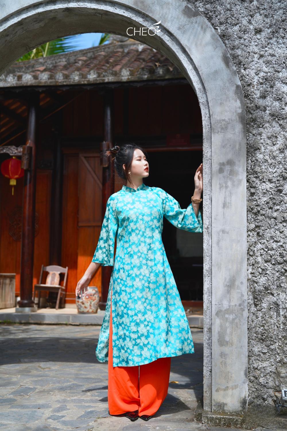 Áo dài Gấm Xanh