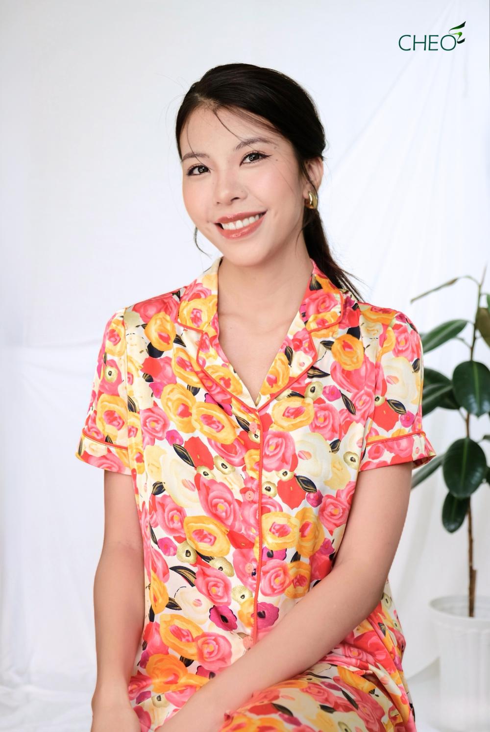 Bộ đồ ngủ Hoa Vàng cam