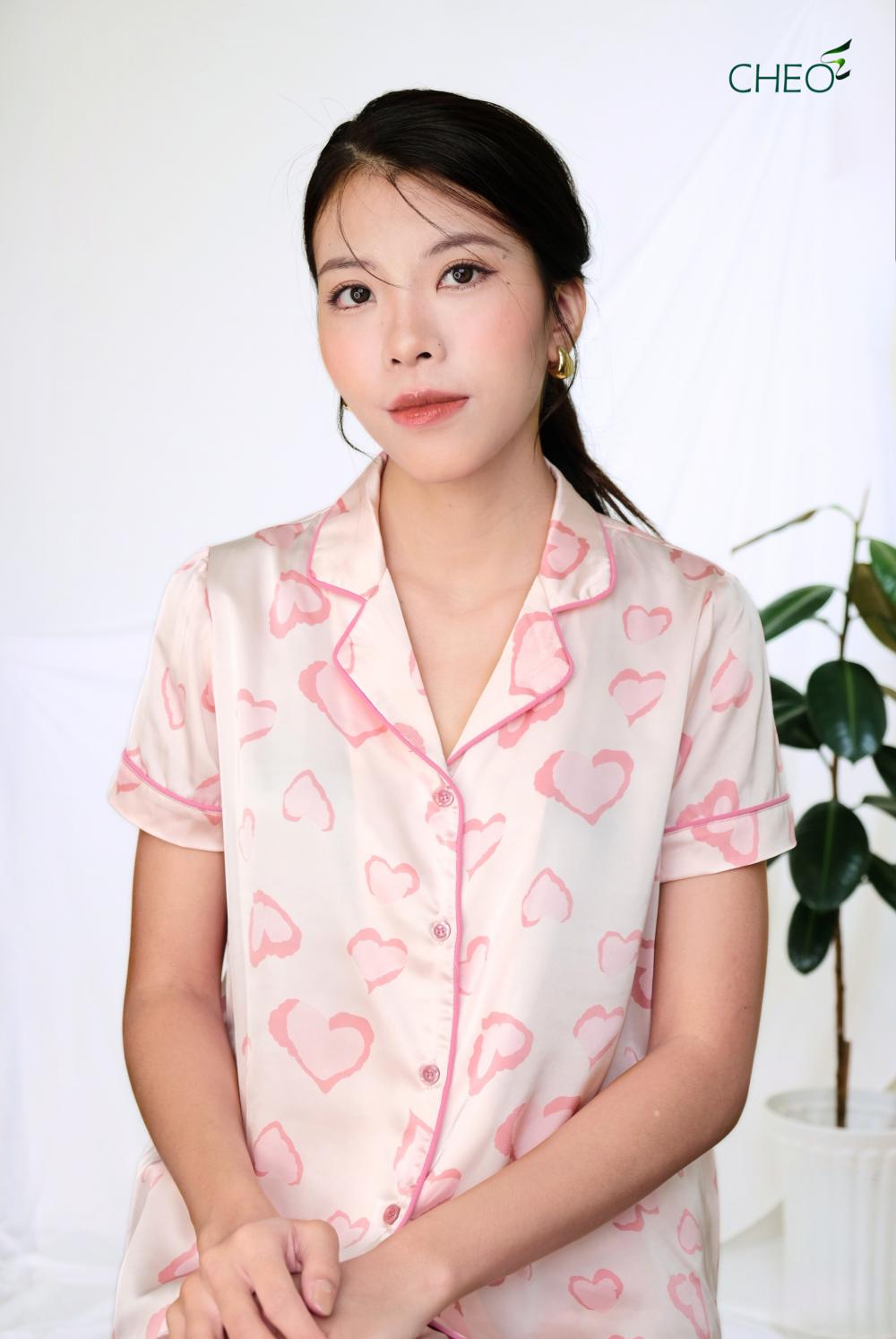 Bộ đồ ngủ Lụa Hồng