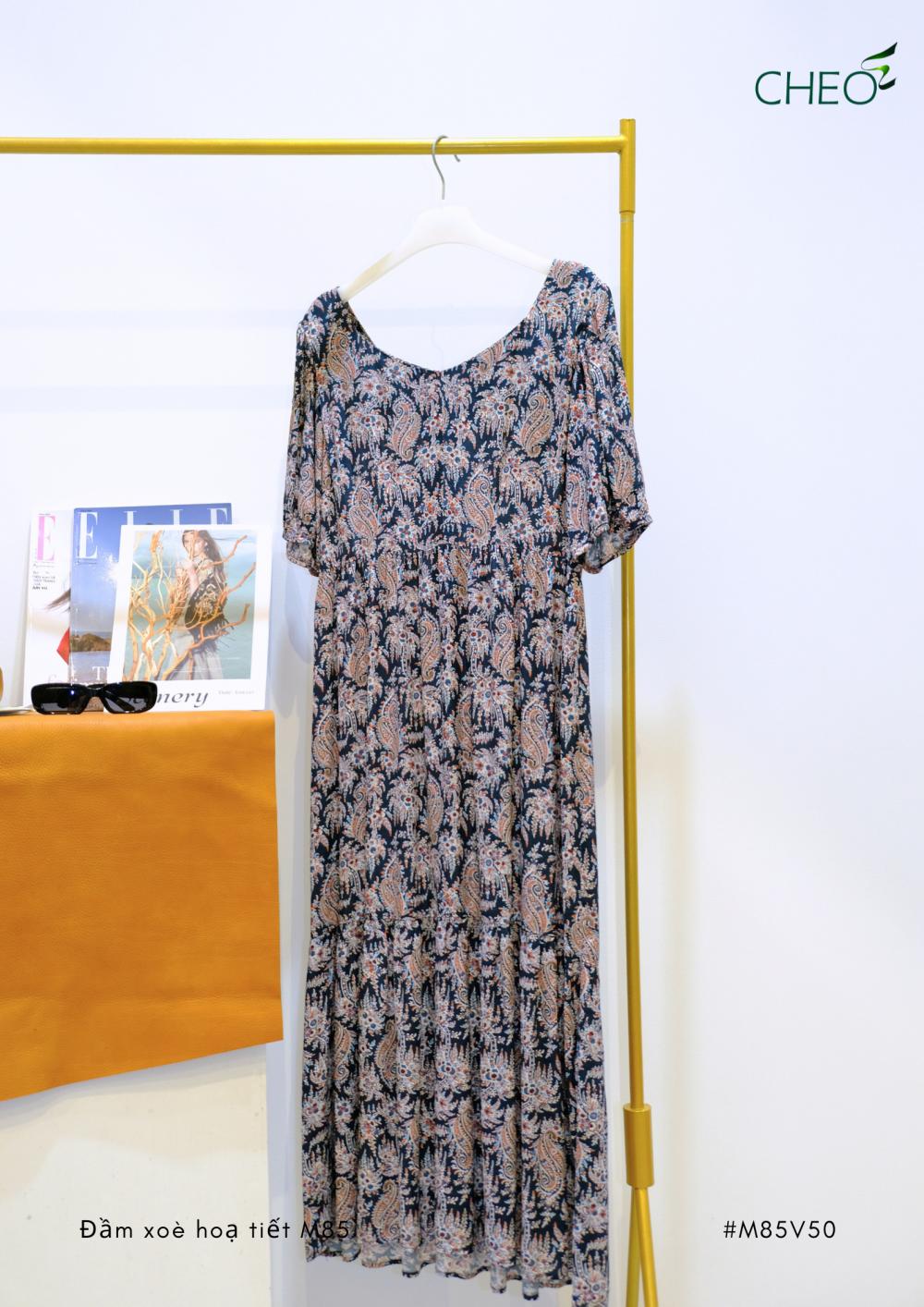 Đầm xoè hoạ tiết M85 